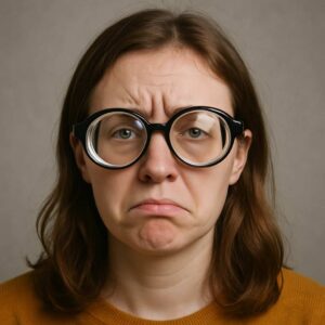 Frustration Behind Thick Glasses