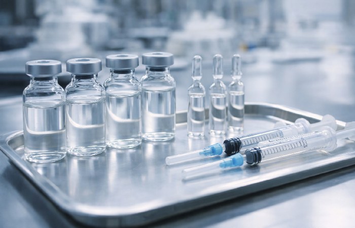 Pharmaceutical sterile injectables including vials ampoules and syringes