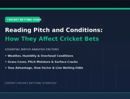 Guide on reading pitch and conditions for cricket betting